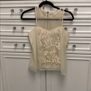 Milly white ruffled top